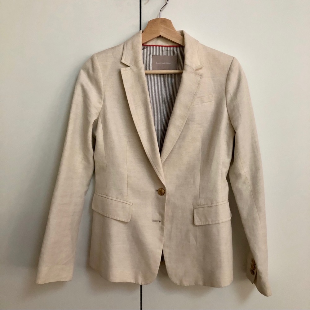 Banana Republic Linen-blend Blazer